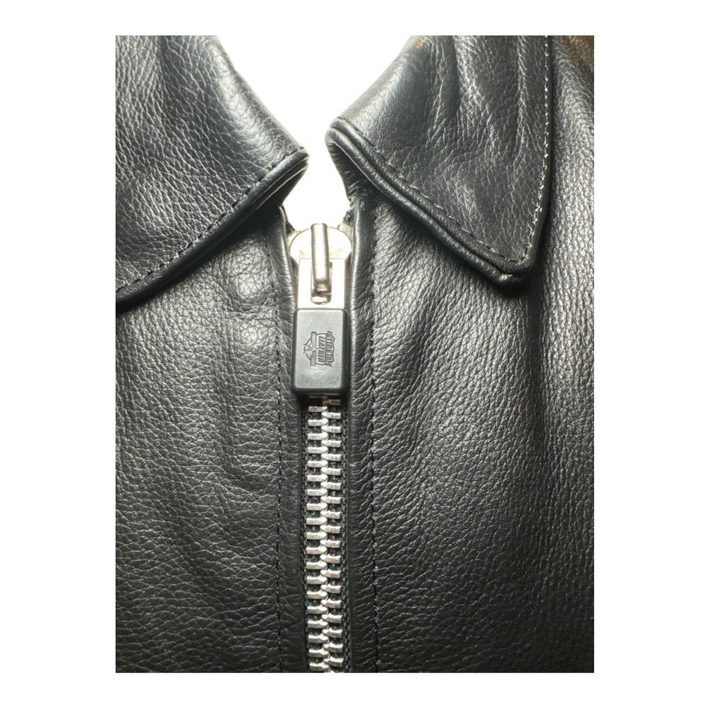 Vintage Black Oversized Xena Interstate Leather Moto Biker Jacket S - Picture 12 of 16